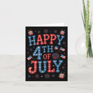 Carte Fireworks Us Patriotic American Pride Happy 4th Of