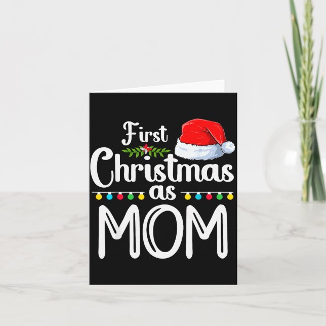 Carte First Christmas As Mom New Mom 1st Christmas Xmas  (Devant)