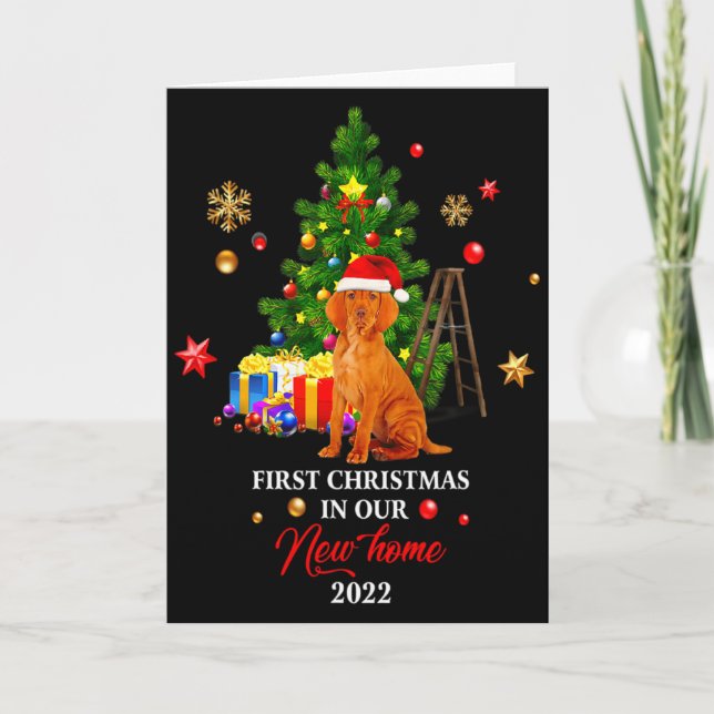 Carte First Christmas In Our New Home Xmas Gift For Vizs (Devant)