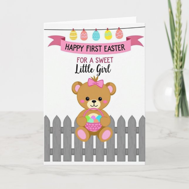 Carte First Easter Sweet Girl Card (Devant)