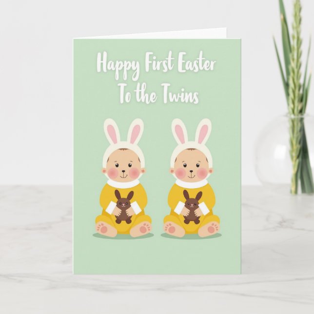 Carte First Springtime Twins Card (Devant)