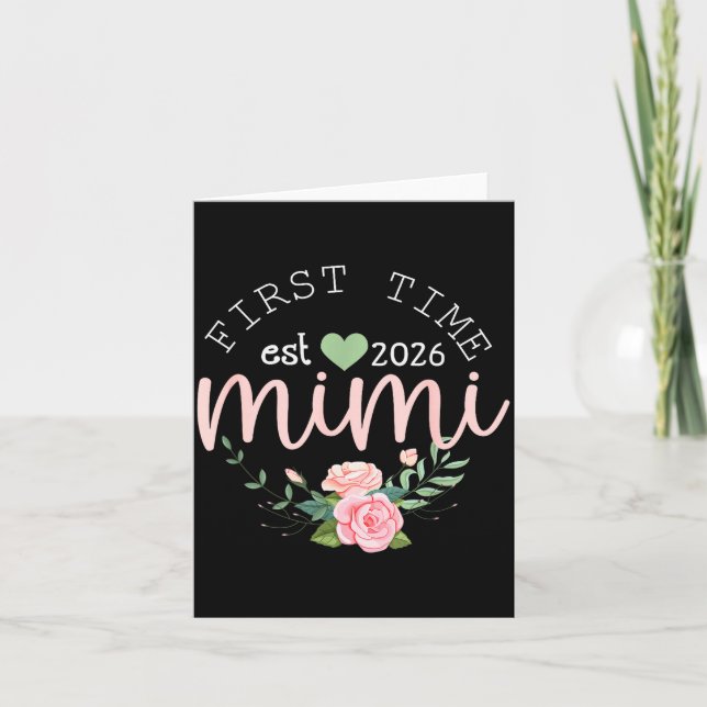 Carte First Time Grandma Est 2026 New Grandmother 1st Ti (Devant)