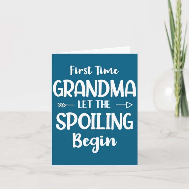 Carte First Time Grandma Humor Grandma To Be Funny New G (Devant)