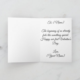 Carte First Valentine's Day Together | Valentines Card