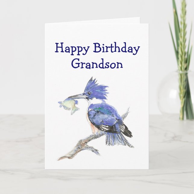 Carte Fishing Grandson Birthday (Devant)