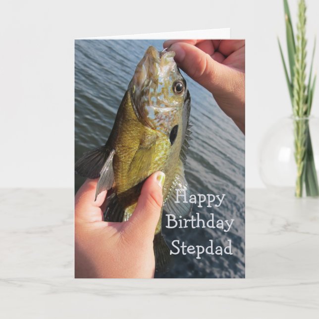 Carte Fishing Humor Stepdad Birthday Fisherman (Devant)