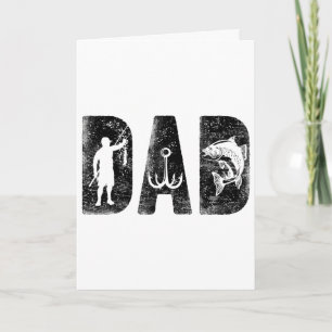 Carte Fishing Papa Anniversaire Clic Gras Police Poisson