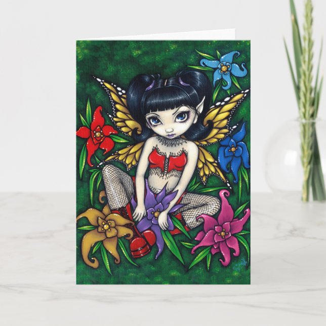 Carte "Fishnets and Flowers" Greeting Card (Devant)
