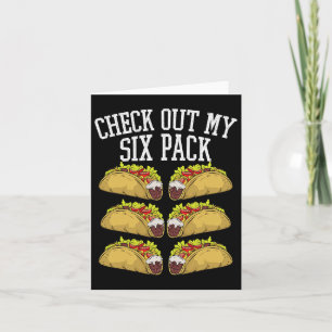 Carte Fitness 6 Pack Tacos Funny Mexicain Gym Top Pour T