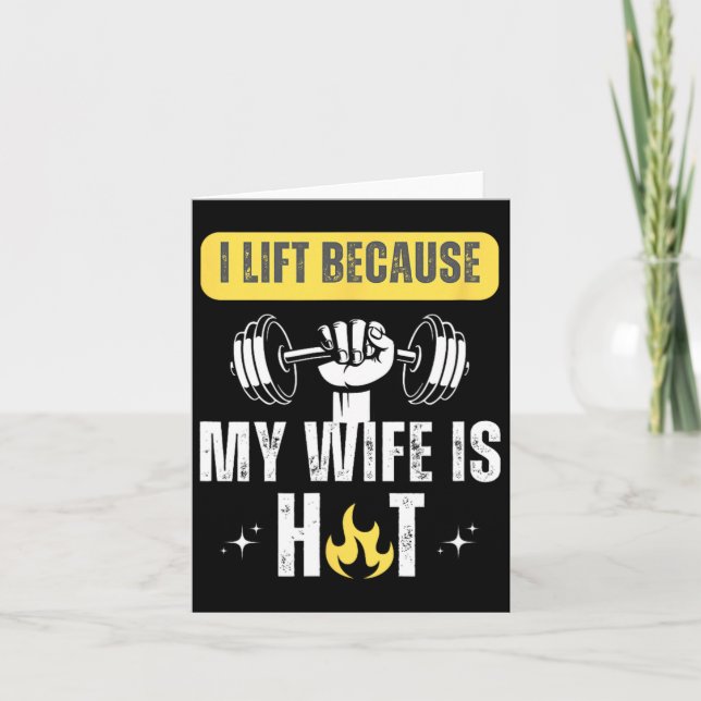 Carte Fitness Drôle Gym Rat I Lift Parce Que Ma Femme Es (Devant)