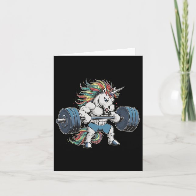 Carte Fitness Unicorn Weightlifting (Devant)