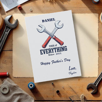 Carte Fixation de tout depuis | Fête des pères personnal