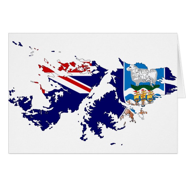 Carte FK de drapeau des Îles Falkland (les (Devant horizontal)