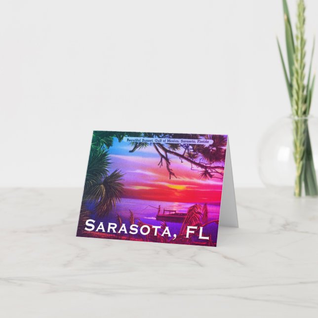 Carte FL Beach Sunset - Gulf of Mexico (Devant)