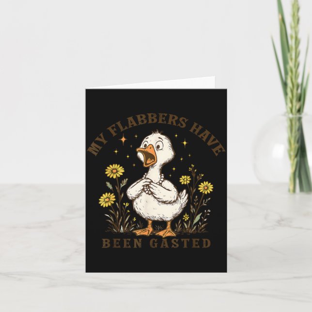 Carte Flabbers Ont Été Étonnés Fleur De Canard Drôle (Devant)