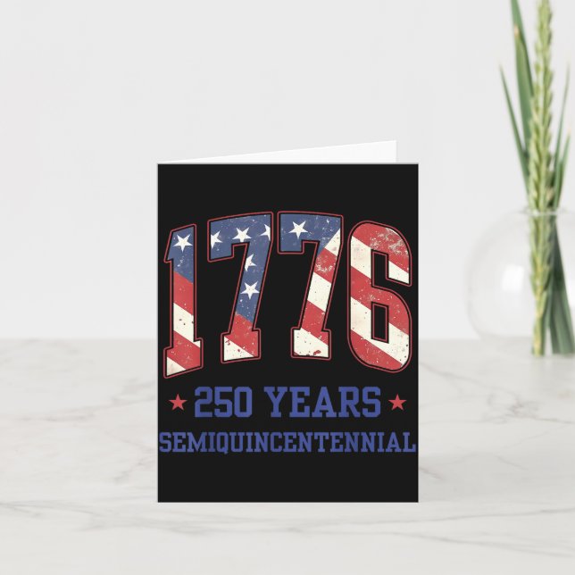 Carte Flag 250 Years 1776-2026 250th Birthday Anniversar (Devant)
