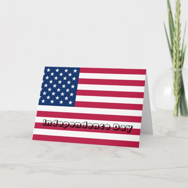 Carte FLAG_USA, fête de l'indépendance (Devant)