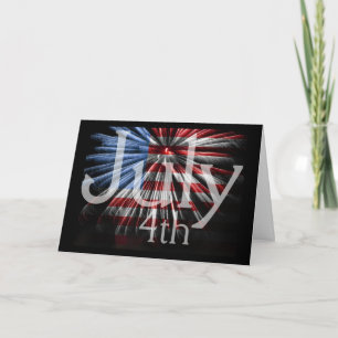 Carte FlagFireworks 4 juillet