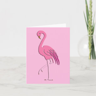 Carte Flamant assez rose