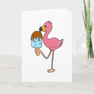 Carte Flamant avec Popsicle