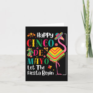 Carte Flamant rose Cinco De Mayo Fiesta Mexicaine Pour H