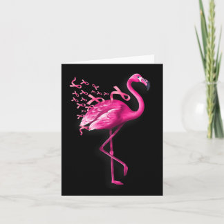 Carte Flamant rose d'oiseaux roses Sensibilisation au ca
