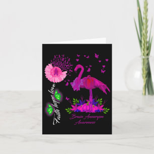 Carte Flamant rose Foi Espérance Amour Cerveau Aneurie S
