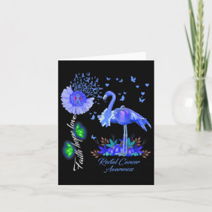 Carte Flamant rose Foi Espoir Amour Cancer rectal Sensib