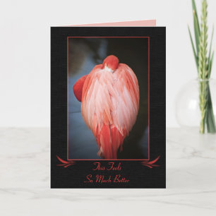 Carte Flamant rose Get Well