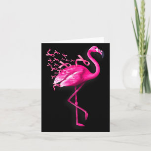 Carte Flamant rose oiseau rose sensibilisation au cancer