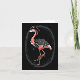 Carte Flamant rose Pirate drôle Idée de costume d'Hallow