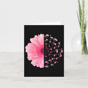 Carte Flamant rose rose Fleur Mois de sensibilisation au
