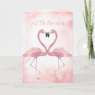 Carte Flamants roses de baiser   Juste Nous Deux Valenti