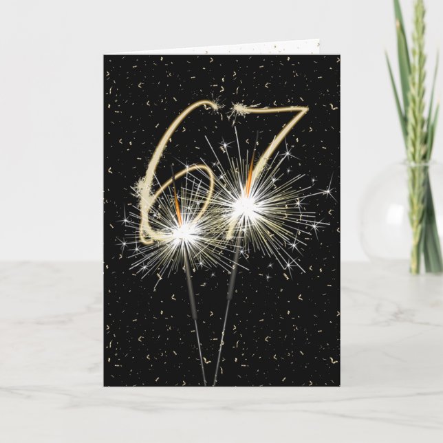 Carte Flambant du 67e mariage anniversaire (Devant)