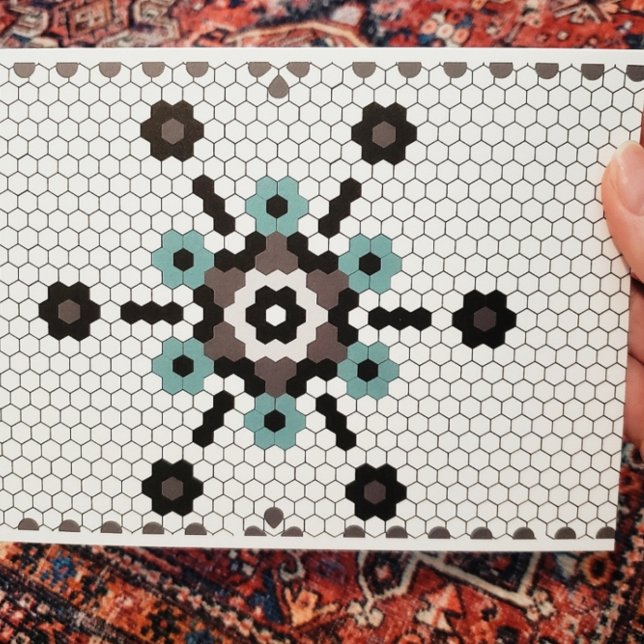 Carte Flambeau de neige bleu et gris Carrelage blanc Vac (Créateur téléchargé)