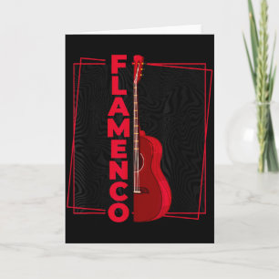 Carte Flamenco _ Guitare de danse espagnole _ Espagne Fl