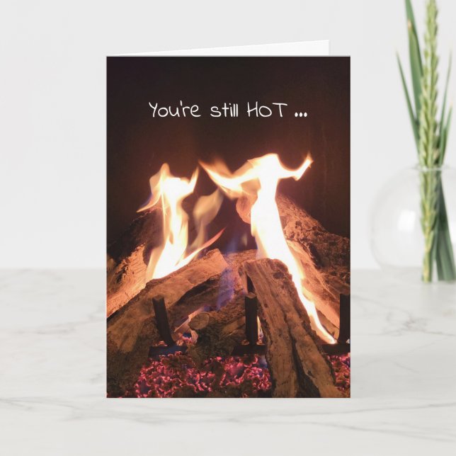 Carte Flames dansantes Anniversaire (Devant)