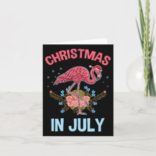 Carte Flamingo de Noël en juillet