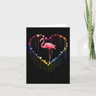 Carte Flamingo Mignon Dans L'amour Du Coeur Pour Les Ama