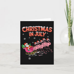 Carte Flamingo Noël en juillet Xmas Eté Noël Femmes
