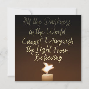 Carte flamme de bougie de cochon volant