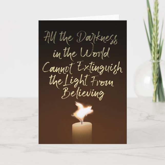 Carte flamme de bougie de cochon volant (Devant)