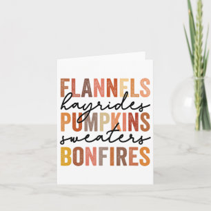Carte Flannels Hayrides Citrouille Sweaters Vintages Bon