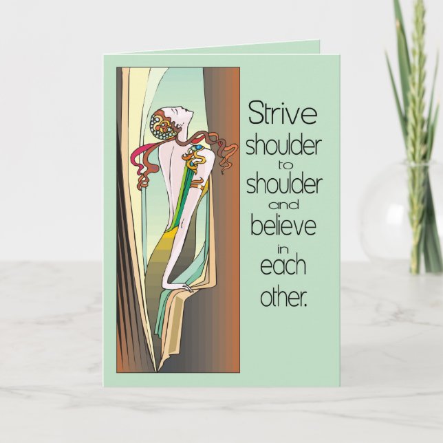 Carte Flapper, 1920's Encouragement and Good Luck (Devant)