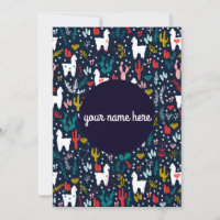 Carte Flat Alpaca personnalisée