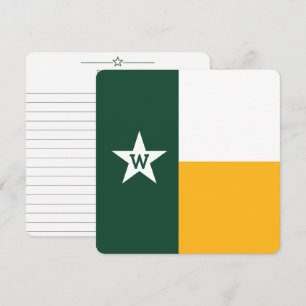 Carte Flat Bear Green & Gold Texas