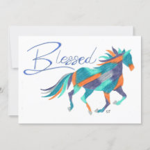 Carte Flat Blessed Horse par Sherry Jarvis