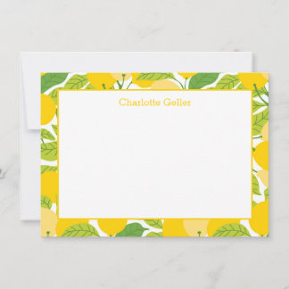 Carte Flat citrons jaune clair