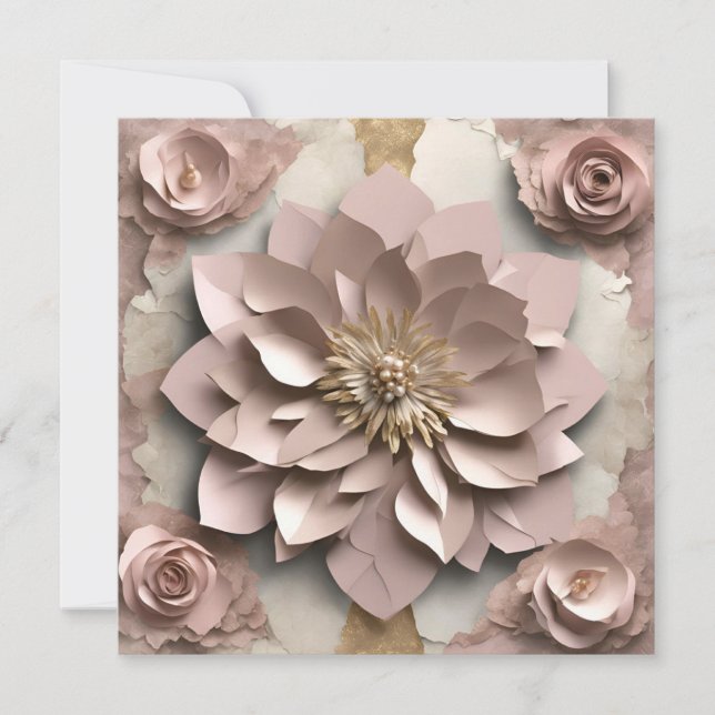 Carte Flat Dusty Rose - toute occasion (Devant)