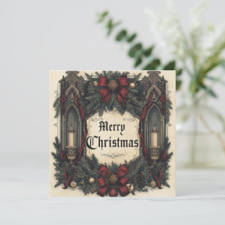 Carte flat gothic christmas card